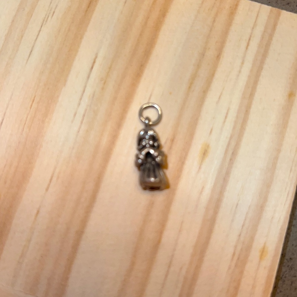 Praying Girl Charm-sterling silver